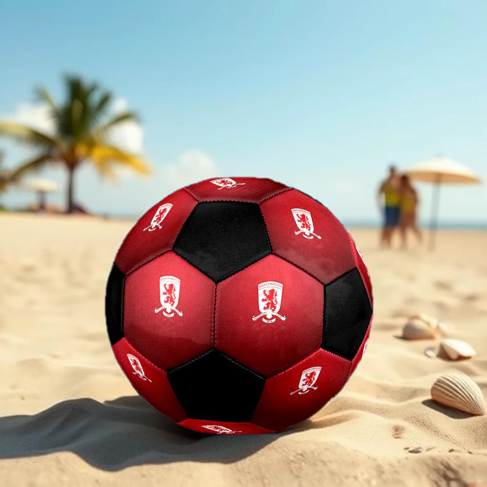 Middlesbrough FC Soccer Ball Colorful All Ages Machine Stitched PVC Competition Ready Durable High-Bounce.SIZE5
