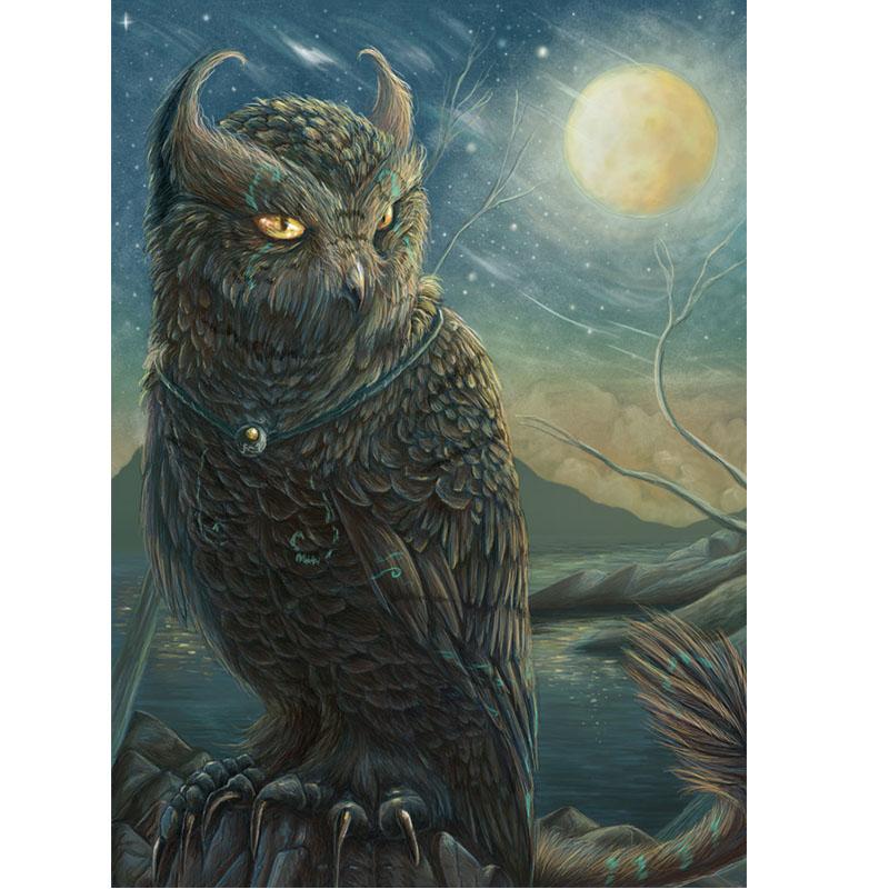 DIY Сова 5D алмазная живопись полная круглая дрель вышивка крестиком мультфильм животных Алмазная вышивка Стразы Мозаика домашний декор