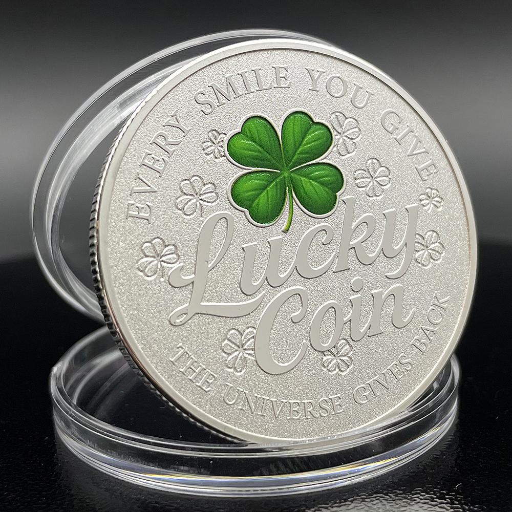 Four Leaf Clover Lucky Coins Blessings Harmony Joy 'You Are Worthy of Every Joy Life Has To Offer' Good Luck Gift Collection