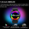 1,43-дюймовый 466*466 Amoled экран мужские умные часы IP68 водонепроницаемый экран всегда показывает 400 мАч аккумулятор Bluetooth вызов умные часы