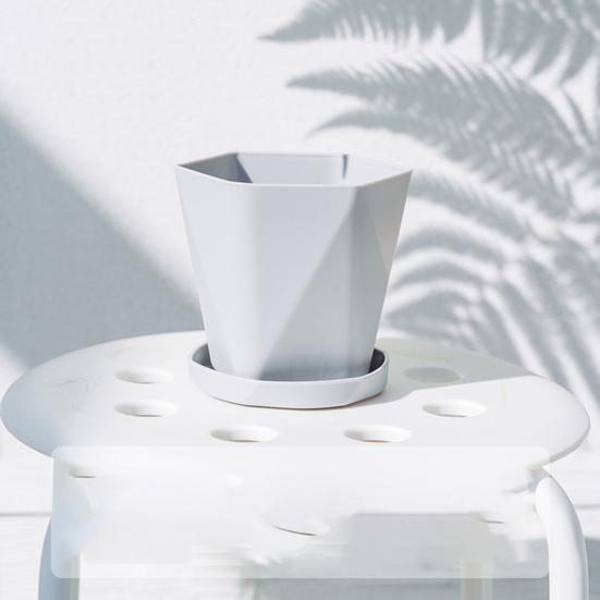 1 комплект изысканного цветочного горшка широкого применения, пластикового креативного ромбовидного цветочного горшка для дома