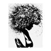 Black Woman Graffiti Art Posters and Prints African Woman Wall Art Pictures Pop Art Canvas Paintings For Living Room