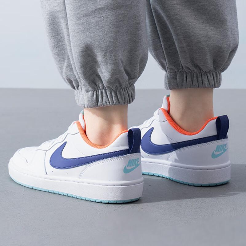 Nike Детские кроссовки Court Borough Low 2 GS White Dark Purple Dust Copa Bright-Mango BQ5448-112