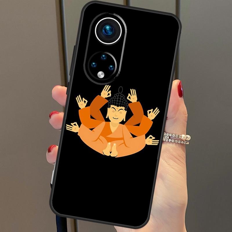 Cute Buddha Monk Zen Buddhism Case For Honor X8a X9a X7a X6a X7 X8 X9 X9b X8b Honor 90 70 50 10 Lite Magic 6 5 Pro Cover