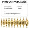 Additional Weight Line Sinkers Weights Copper Fishing Lead Fall Brass Hook Connector Sinker