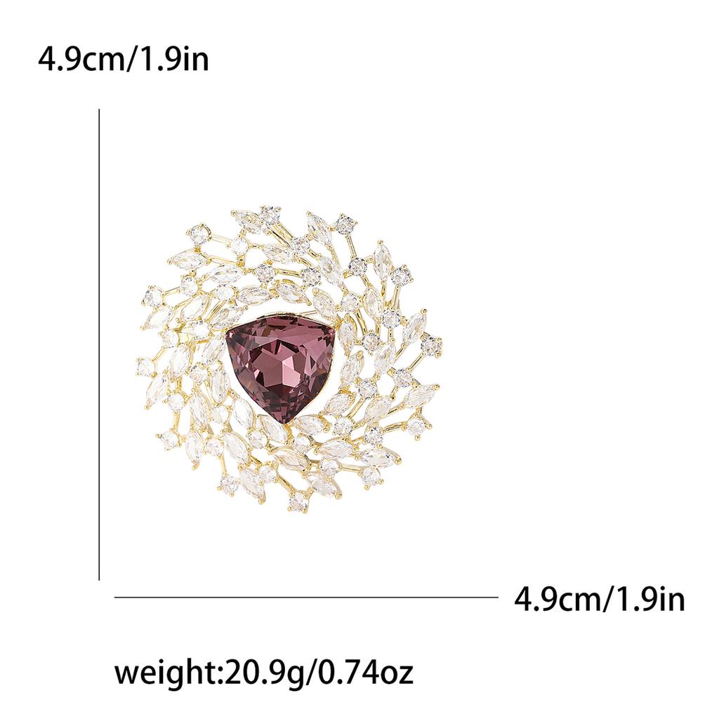 Высококачественная микро-инкрустированная медная циркониевая цыганская брошь, нишевый дизайн, женская шаль, платье, корсаж, ювелирное украшение, булавка