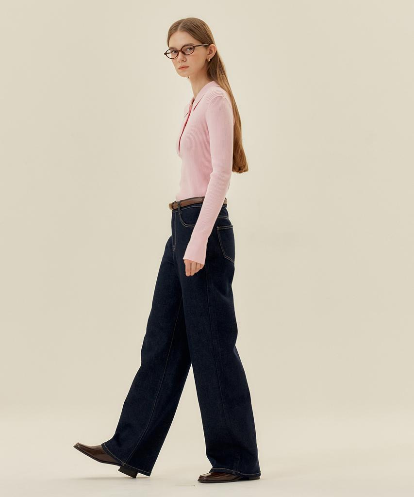 MIND BRIDGE WOMEN [W][Couture] Ribbed Collar Knit - 4 Colors
