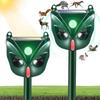 2PCS Outdoor Animal Repellent Solar Repellent Devices Ultrasonic Cat Repellent Deterrent Repellent Skunk Repelent