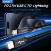 27 Вт кабель USB C - Lightning для быстрой зарядки iPhone и iPad с прочным нейлоновым плетеным проводом
