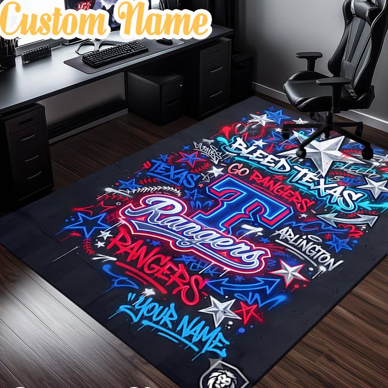 Custom Name Tennessee Logo Art Rug, Office Rug, Chair Rug, Carpet for Living Rooms, Doormat Game Rug Home Decor Christmas Gifts