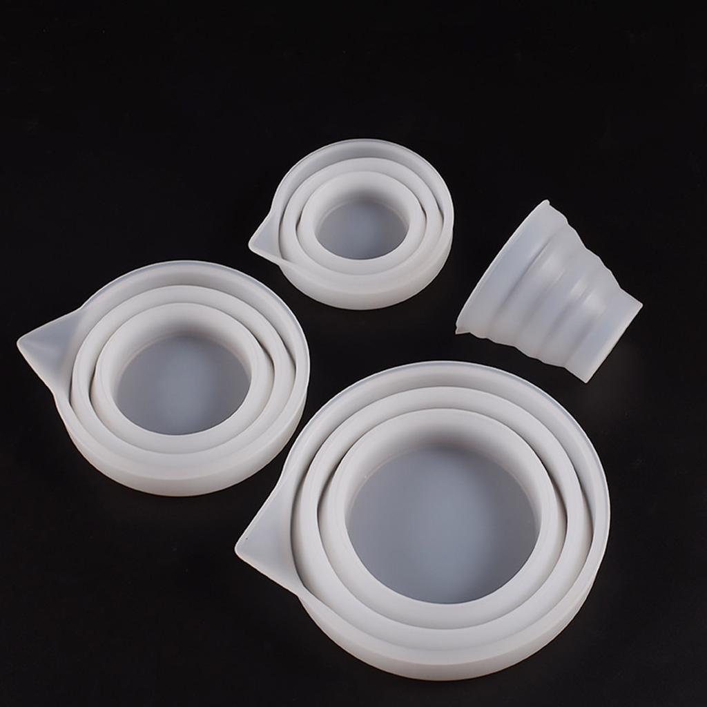 Складная силиконовая форма для мерного стакана, складной стакан, форма для литья эпоксидной смолы, инструмент для изготовления ювелирных изделий своими руками для искусства и ремесел из смолы