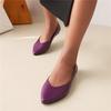 Women's Flat-soled Single Shoes Spring and Summer Pointed Shallow Mouth Large Size Casual Low-top Shoes