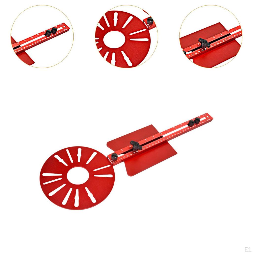 Обрезной станок Приспособление для резки круга Прочный регулируемый алюминиевый сплав Практичен для обработки древесины
