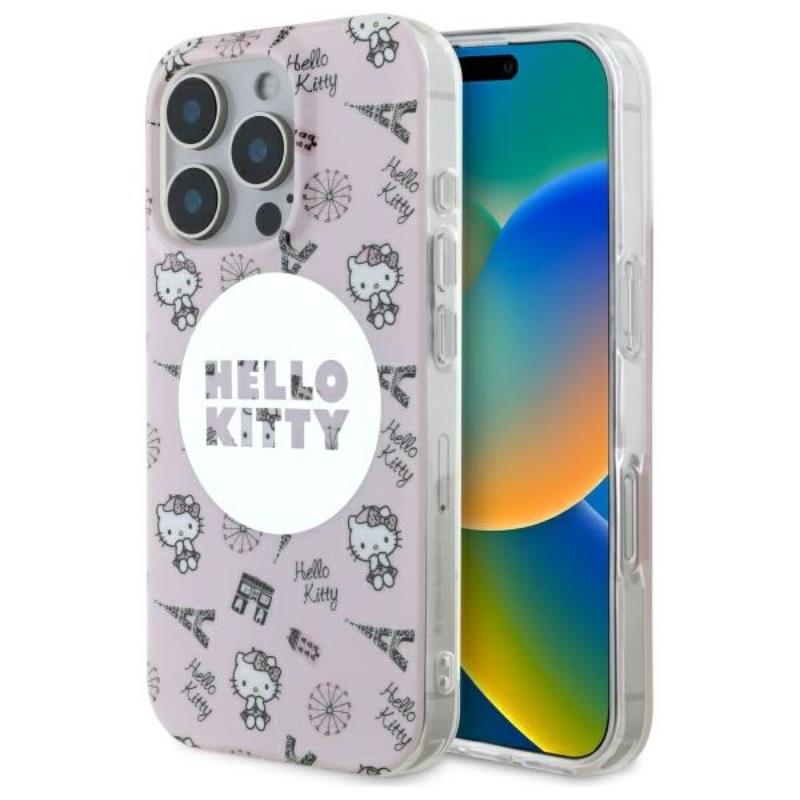 Hello Kitty Iml All Over Paris Magsafe - Etui Iphone 16 Pro (Różowy)