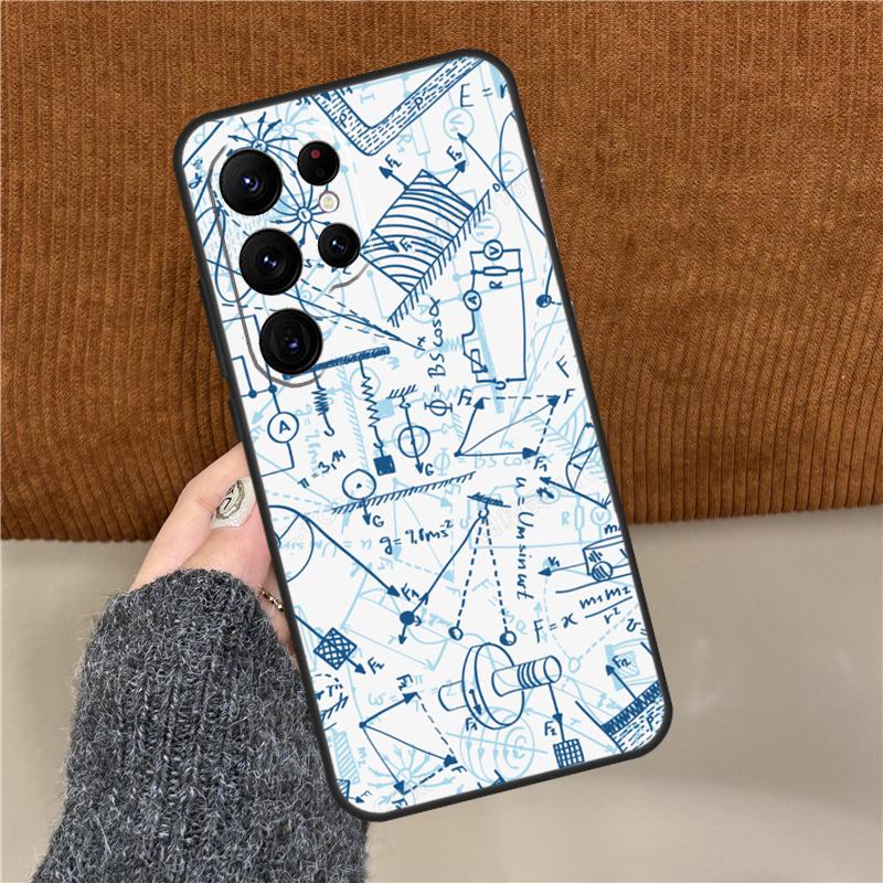 Physics Math Formula Equation Case For Samsung Galaxy S22 S23 Ultra Note 20 S8 S9 S10 Note 10 Plus S21 FE S20 FE Coque