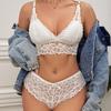 Эротическое Нижнее Белье Сексуальное Прозрачное Кружевное Халтер Регулируемый Обтягивающий Бюстгальтер Три,точки