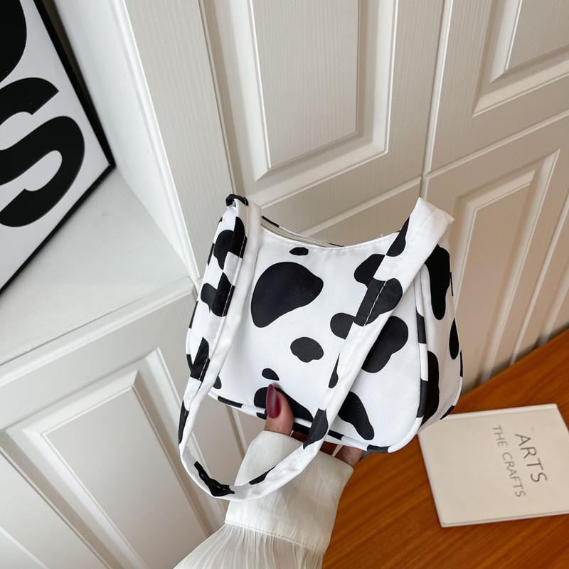 Canvas Crossbody Bag Contrast Color Zipper Closure Phone Pocket For Women Daily Use