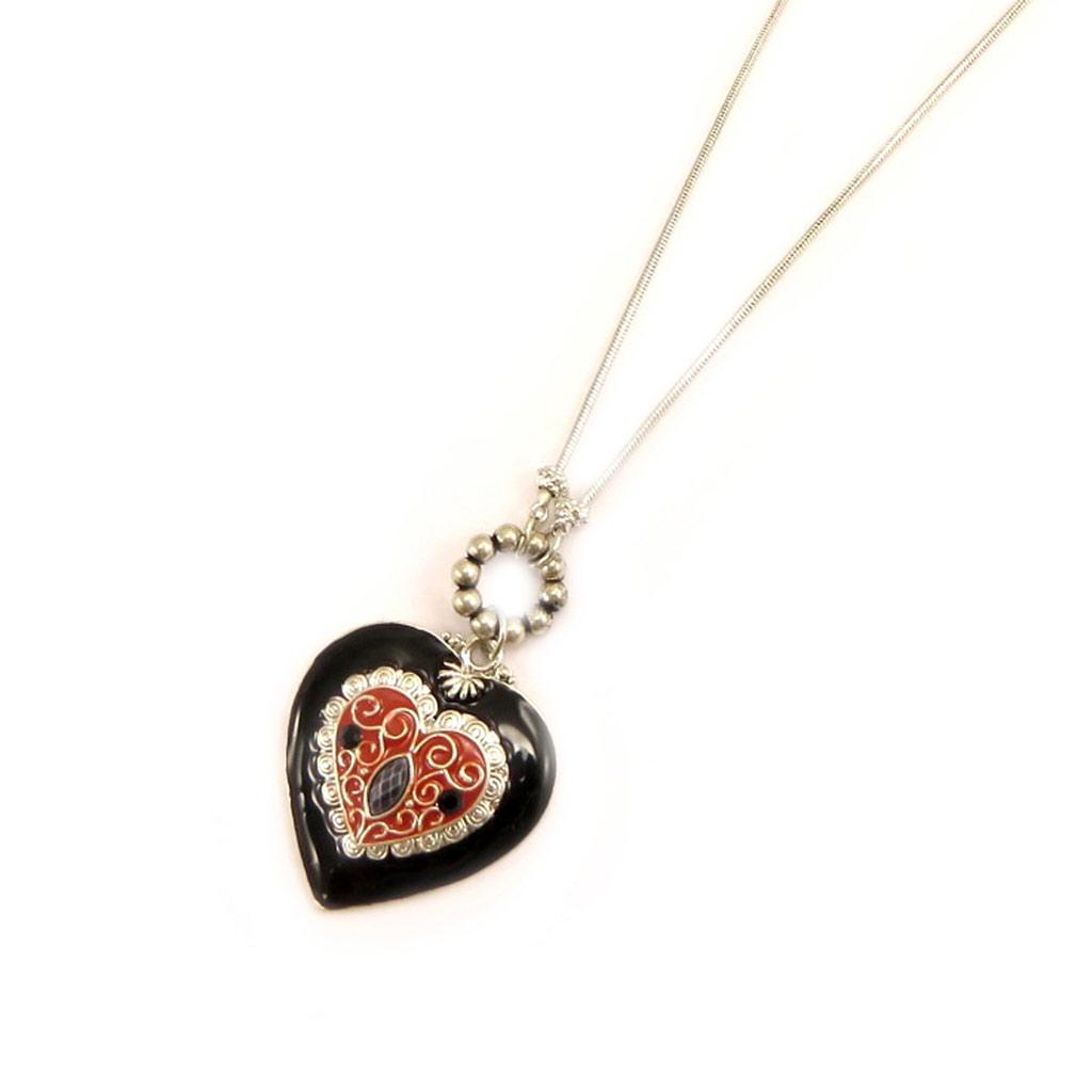 Les Trésors De Lily [E5765] — Дизайнерское колье Coeur Clèves, черное