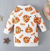 Рубашка с длинными рукавами и тыквой на Хэллоуин для маленьких мальчиков и девочек, верхняя одежда для детей 0-4 лет