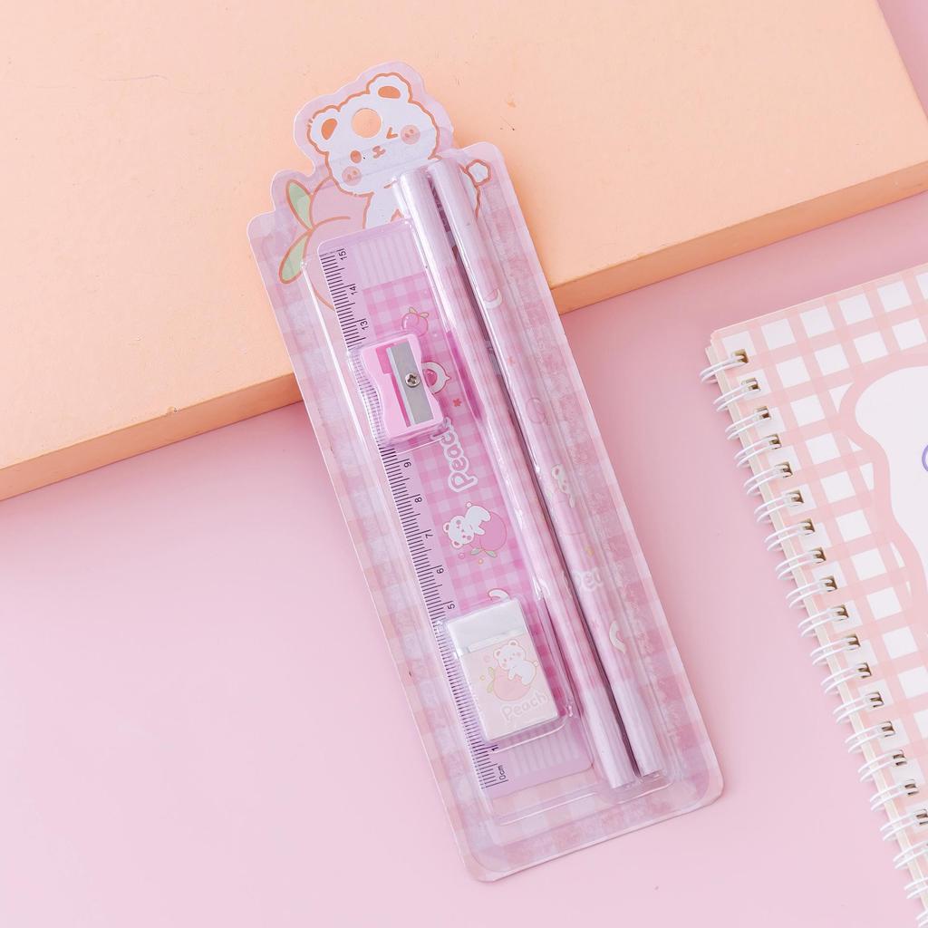5-Piece Cartoon Stationery Set for Kids: Cute Pencil Set, Perfect for Kindergarten Prizes and June 1st Festival Gifts