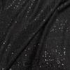 Black Vertical Stripes Irregular Creases Wrinkled Texture Sequins Embroidered Fabric Design Sense Clothing Windbreaker Fabric