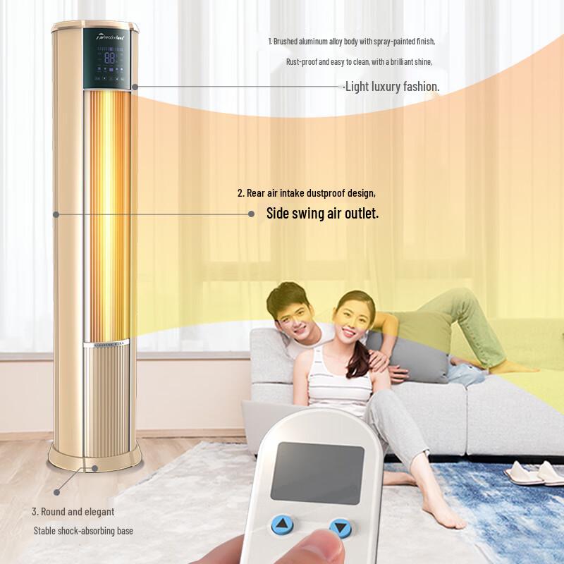 Theodore Rose Gold Floor-Standing Fan Heater
