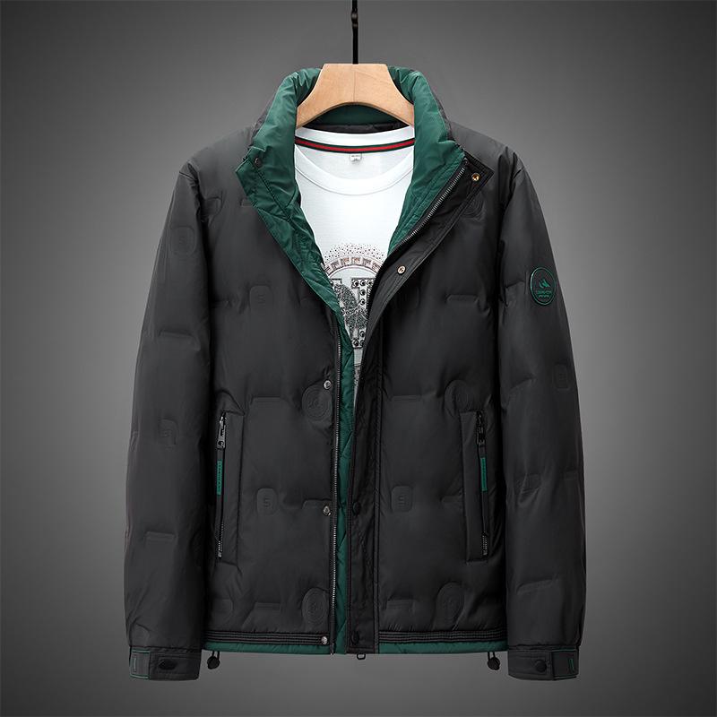 Зимний белый утиный пух модный тренд национальный воротник-стойка мужской легкий деловой перерыв