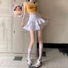 Cake Skirt Lace Embroidered Lace Sweet Puff Ballet High Waist White Short Skirt for Women Summer Thin A-line Skirt