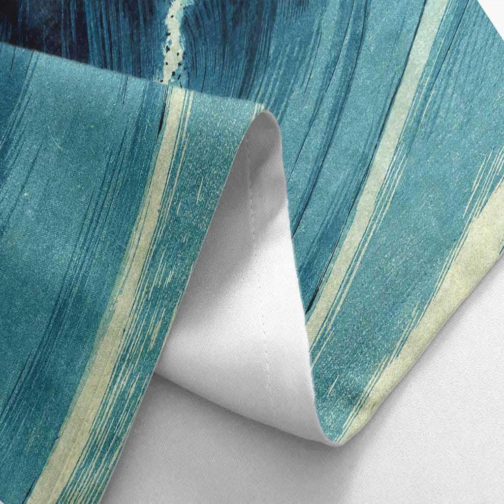 Ydbkt Retro Ocean Tapestry Wall Hanging, Blue Abstract Wave Wall Art, 40L" x 60W", Bedroom Decor