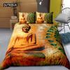 Комплект постельного белья King Queen Size с изображением Будды в стиле бохо-мандала, красочный дизайн, Бог Ганеша, пододеяльник из полиэстера, индийский символ, покрывало для пододеяльника