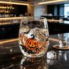 Creative Beverage Cup Halloween Ghost Whiskey Glass, Black Cat Spider Net Skull Tumbler for Novelty Shape Glass Cocktail, 350ml Spooky Drinkware Home