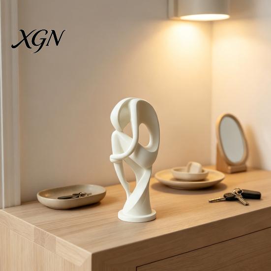 Stylish Shelf Display Sculptures 3D Printed Abstract Thinker Sculpture, Modern Minimalist Human Figure Statue, Handcrafted Artistic Statues