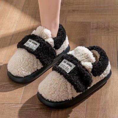 Корейские Ретро Креативные Меховые Зимние Женские Нескользящие Теплые Уличные Ботинки на Липучке