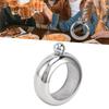 Mirror Polished Hip Flask Silver Stainless Steel Liquor Flask Glitter Bracelet Flask  Gift
