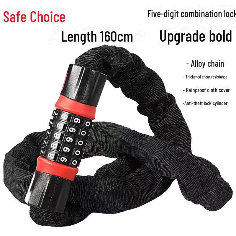 Anti-Theft Electric Vehicle Chain Lock for Motorcycles and Bicycles