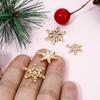 1 шт. Латунные Рождественские Шармы Позолоченные 18K Рождественская Снежинка Прозрачные Подвески из Кубического Циркония Для DIY Изготовления Украшений Фурнитура