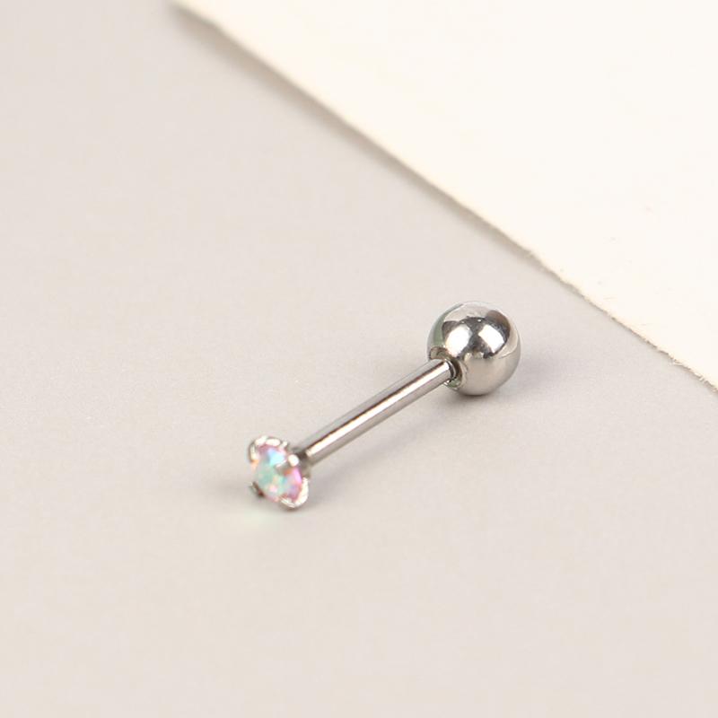 1 шт. маленькие серьги-гвоздики, серьги-гвоздики для хряща, цветные блестящие циркониевые титановые стальные антиаллергические модные украшения для женщин