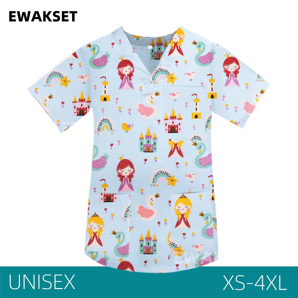 Женский скраб, медицинская форма, косметические скрабы с принтом, топы, брюки, одежда для медсестер, спа, больничная клиническая хирургическая форма, большие размеры