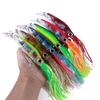 Large Simulation Squid Fishing Lure Bait with Treble Hook Realistic Looking Bright Color Octopus Skirt Hard Bait Fishing Supplies