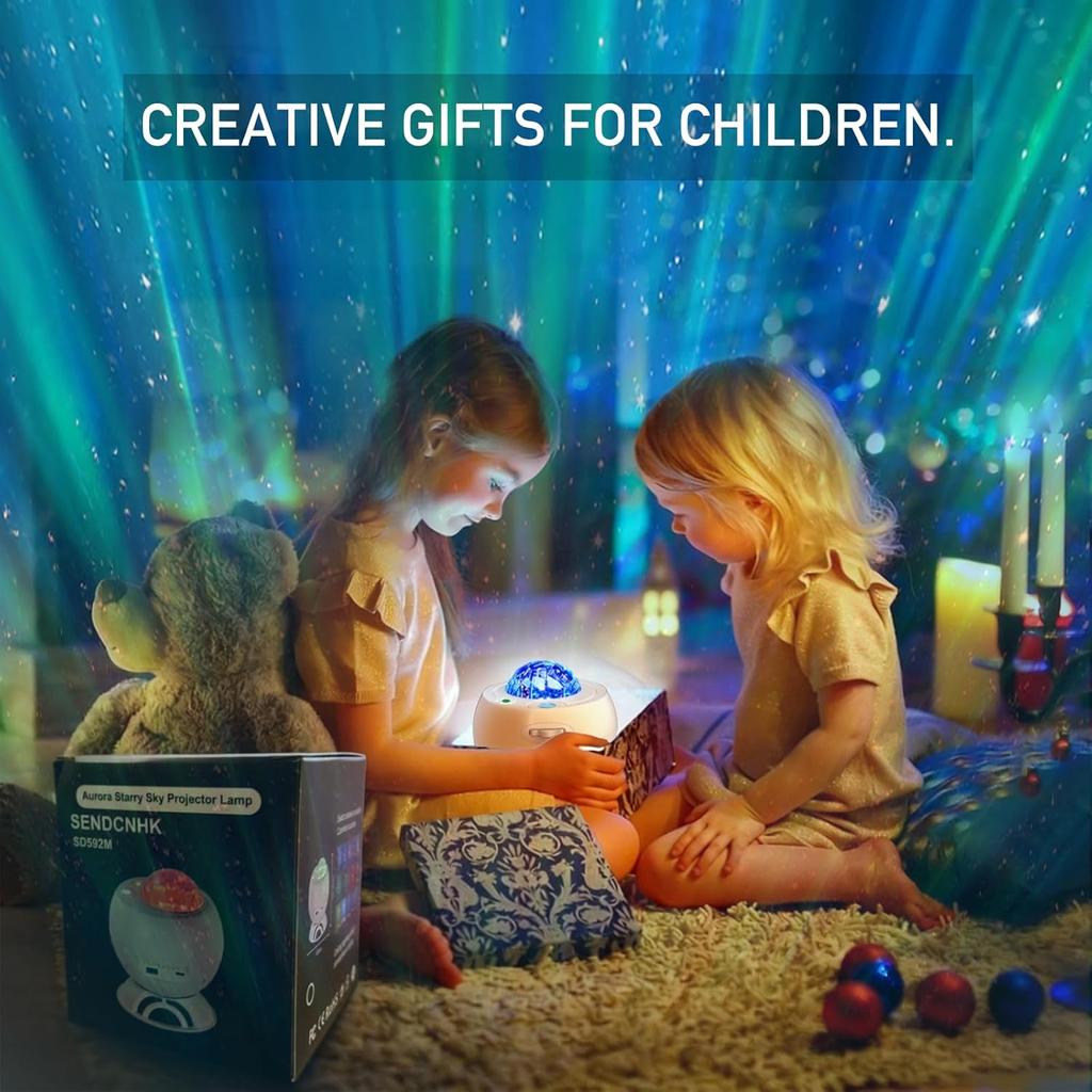 Проектор Звездного Неба Северное Сияние Луна Звезда Проекционная Лампа USB Вечеринка Bluetooth Динамик для Спален Гостиной