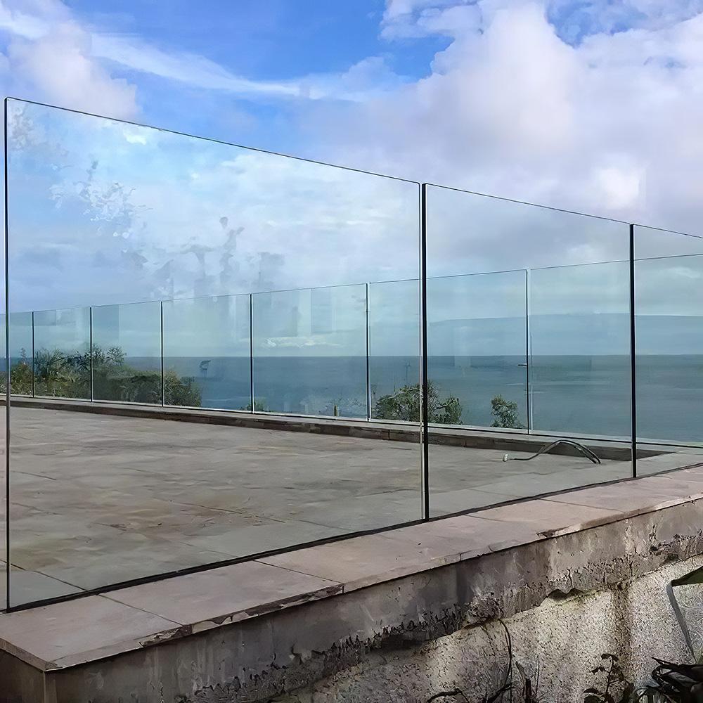 10mm Tempered Glass Panel 900x900mm Hardened Glass Sheet Replacement for Table Top Patio Fence Furniture