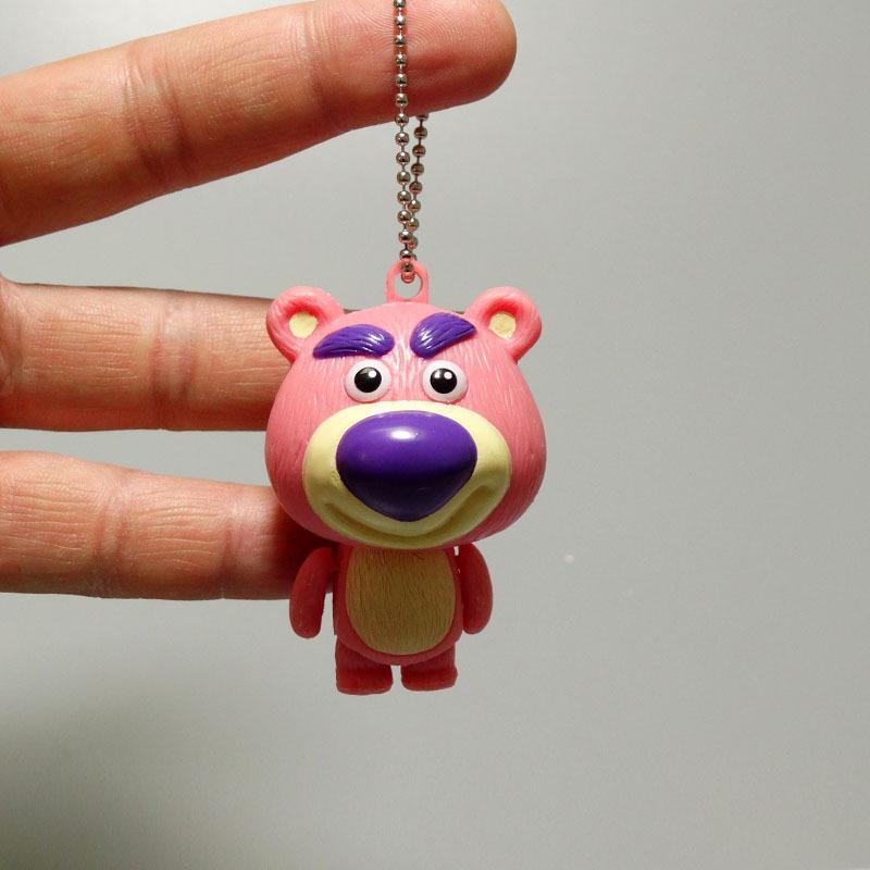 Cartoon Anime Figure Keychain Toy Story Lotso Alien Kawaii Doll Keyring Car Backpack Pendant Jewelry Accessories Gifts