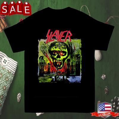 Подарок на Рождество Футболка с группой Slayer Полный размер S-5XL Унисекс Футболка