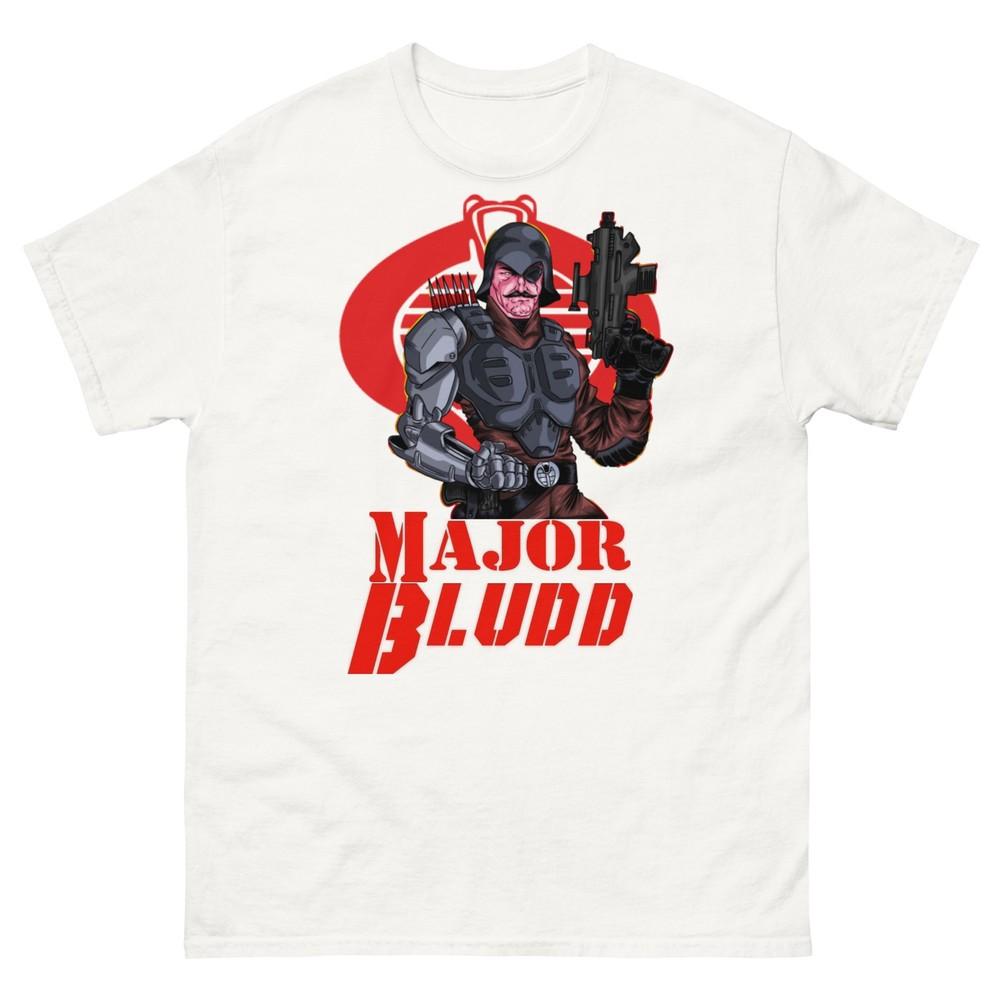 Футболка GI Joe с изображением Major Bludd, Унисекс, Индивидуальная футболка, Ретро футболка Cobra с изображением Major Bludd