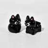 Estatueta de gatos de resina de desenho animado, mini gatinho, ornamentos para casa, criativo, desktop, carro, montado,