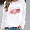 Графические толстовки Осень-Весна Love Heart Sweet 90s Style Осень Унисекс Fe Унисекс Длинный рукав Мультяшный принт Мода Повседневные пуловеры Унисекс