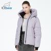 ICEbear 2023 новые зимние куртки, короткие стильные ветрозащитные хлопковые пальто с капюшоном для женщин GWD3708I