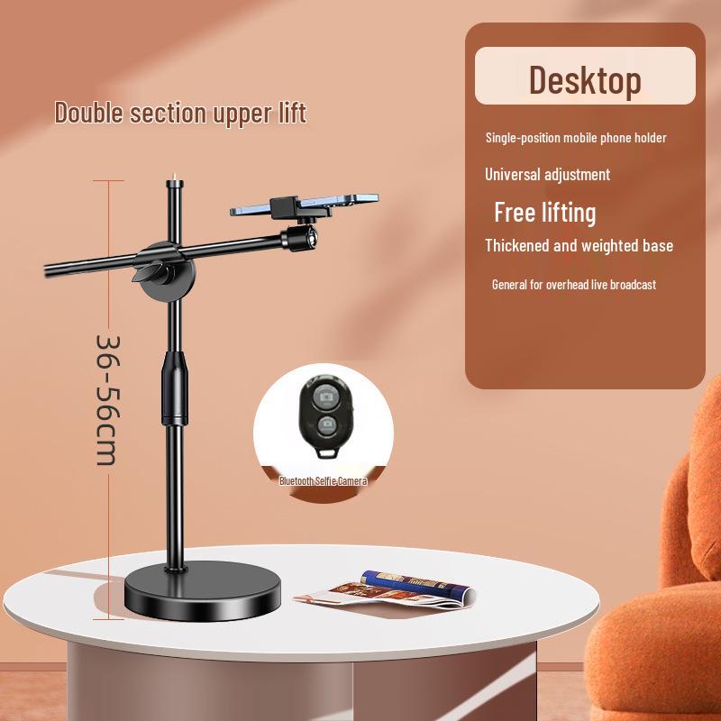 Professional Mobile Phone Stand with Fill Light for Video Recording and Live Broadcasting