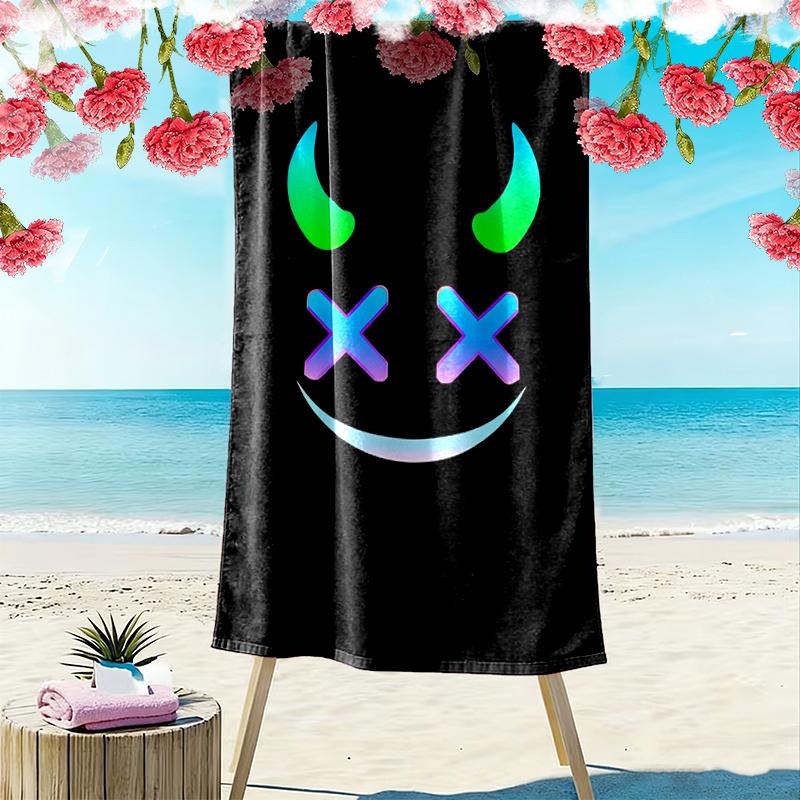 1pc Demon Beach Towel, Outdoor Beach Towel Ideal Beach Necessities and Vacation Items