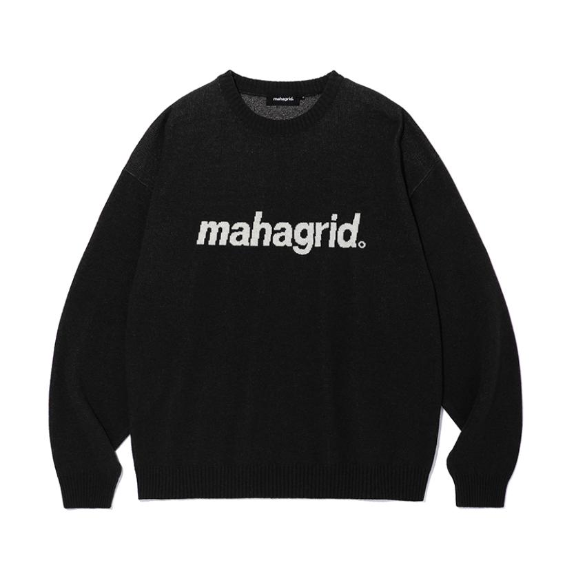Stray Kids Коллаборация Stray Kids и Mahagrid, ТРИКОТАЖНЫЙ СВИТЕР С ЛОГОТИПОМ BASIC